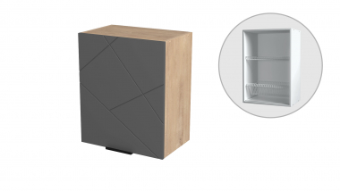 Шкаф кухон. настенный 1 дв. с сушкой 600х500х320 мм. (Сплит)